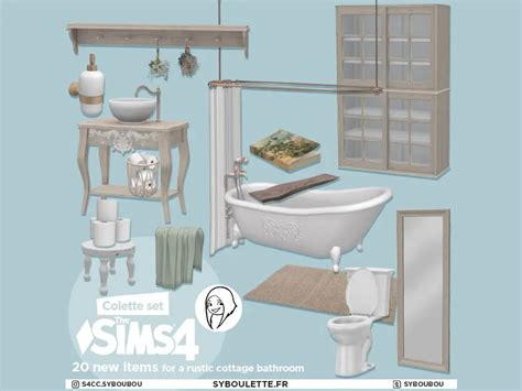 Colette Cottage Bathroom Cc Sims 4 Syboulette Custom Content For The