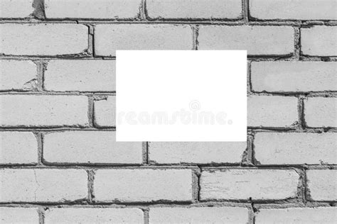 White Blank Brick Wall Empty Template Design Frame Poster Background