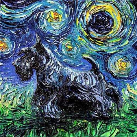 Artist Creates Entire ‘starry Night Dog Series Inspired By Vincent Van
