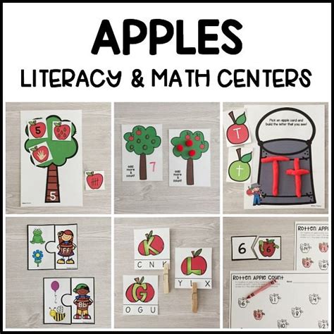 Apples Literacy And Math Centers Modern Preschool
