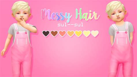 Sims 4 Hairs ~ Sul Sul Messy Toddler Hair