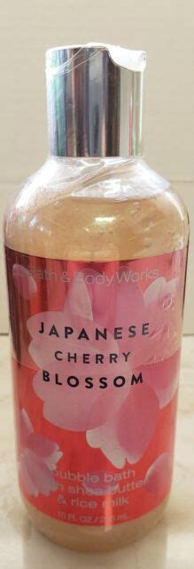 Bath Body Works Japanese Cherry Blossom Shea Bubble Bath 10 Oz Factory