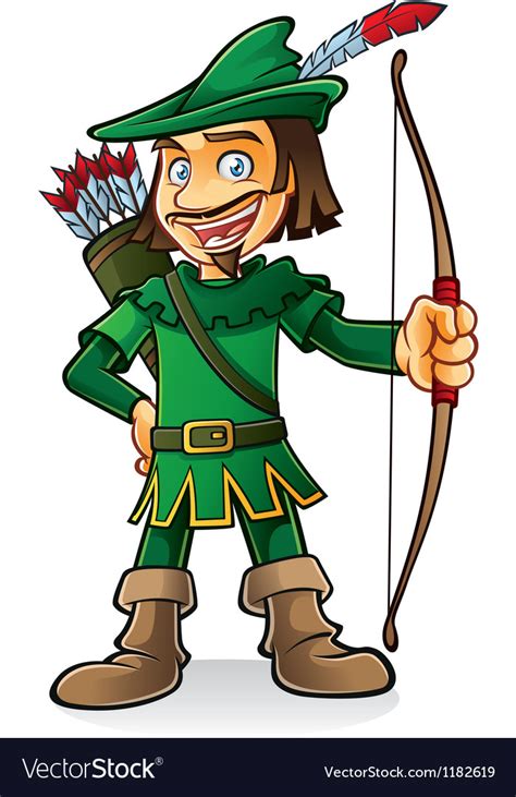 1908 robin hood and his merry men. Robin Hood Royalty Free Vector Image - VectorStock