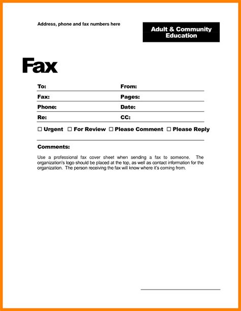 Free Fax Cover Sheet Example Infographic Template