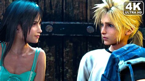 Final Fantasy 7 Remake Young Cloud And Young Tifa Scene 4k Ps4 Pro