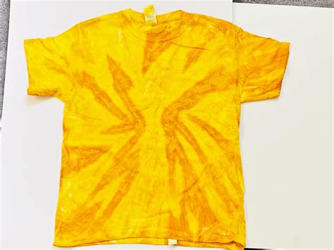 Kids M Tie Dye T Shirt Yellow Tie Dye Unisex Tshirt Etsy