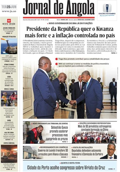 Jornal De Angola Terça 20 De Junho De 2023