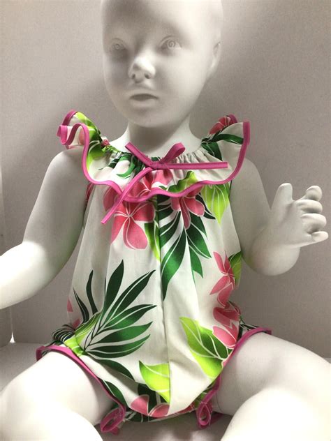 Handmade Tina Infant Romper In Hawaiian Print One Size Only Etsy