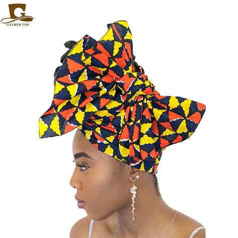 New Fashion African Wax Fabric Headscarf Traditional African Headwrap Headtie Nigerian Scarf
