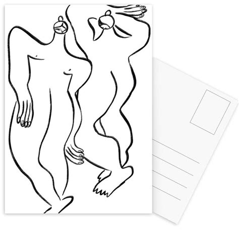 Two Naked Girls Postcard Set Juniqe