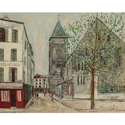 Sold Price Maurice Utrillo 1883 1955 Scène De Montmartre Oil On