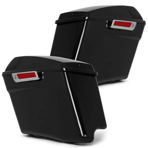4 Extended Stretched Hard Saddle Bags W 5x7 Speaker Lids For 93 13 Harley Cvo Ebay