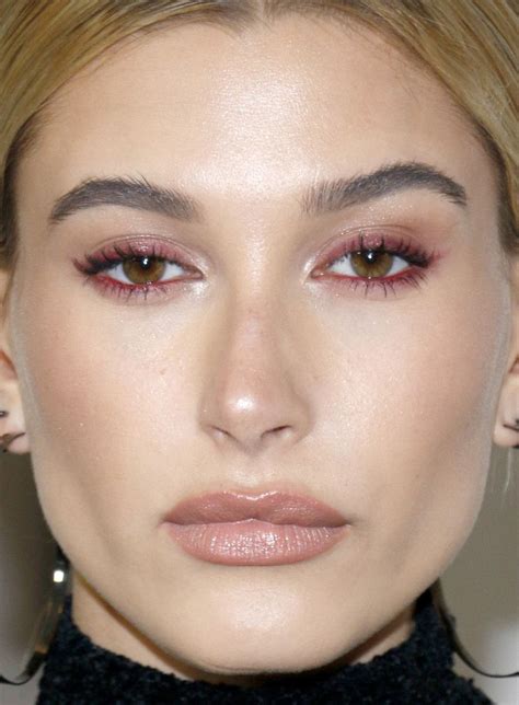 close up of hailey baldwin at the hammer museum s 2017 gala in the garden celebrity skin care