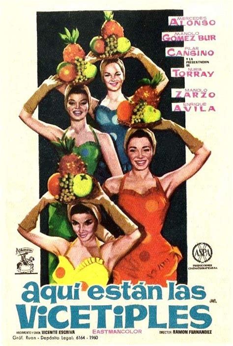 Aquí Están Las Vicetiples 1961 De Ramón Fernández Tt0054502 Carteles De Cine Cine De