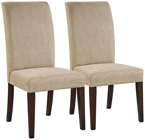 For Chairs Moore Parsons Dark Beige Microfiber Dining Chair