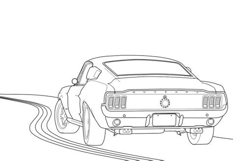 1967 Ford Mustang Fastback Drawing Ford Mustang 1967 Ford Mustang