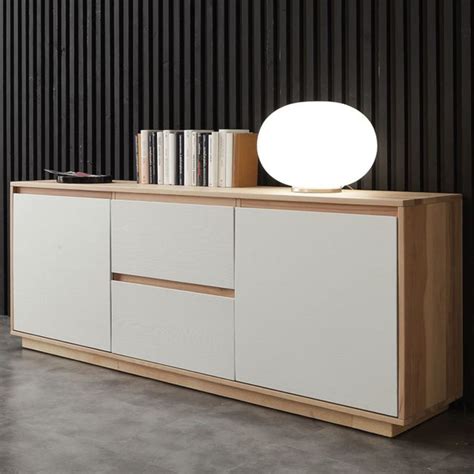 Nouvomeuble - Buffet scandinave bois et blanc HELIA - Buffets