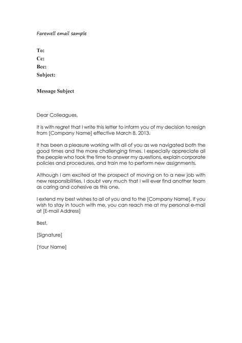 Perfect Tips About Farewell Letter To Colleagues Examples Cv Format For Sales And Marketing