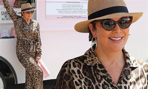 Kris Jenner Has A Roaring Good Time Wearing Leopard Print Jumpsuit For