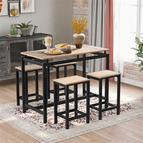 Clearance Counter Height Table Set Of 5 Breakfast Bar Table And Stool