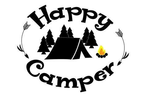 Happy Camper Svg Dxf Png  Eps Vector File Cut Files Graphic By Goran