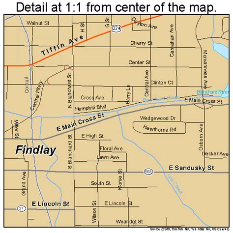 Findlay Ohio Street Map 3927048