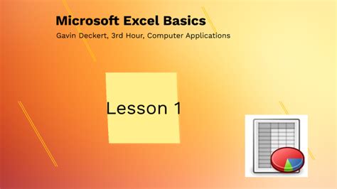 Microsoft Excel Basics By Student Gavin Deckert