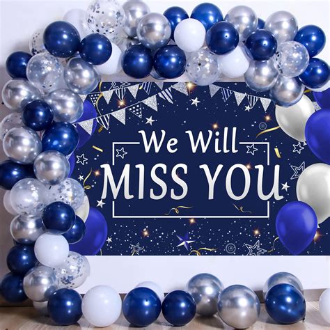 Farewell Party Decorations for Men Women | We Will Miss You Banner