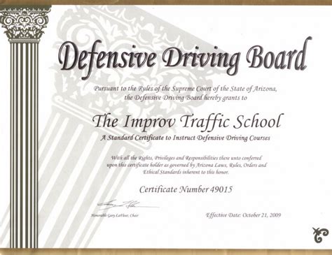 Safe Driving Certificate Template Cardtemplatemyid