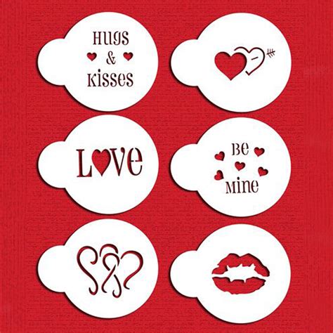 Valentine Cookie Stencil Caramel Sweet Arts