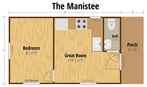 The Manistee 20 Affordable 12x24 Tiny House Interior Ideas
