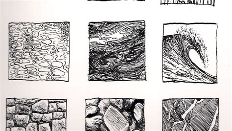 Kinnon Elliott Illustration Pen And Ink Texture Thumbnails