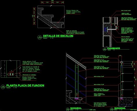 Detail Of Handrail 2 2d Dwg Detail For Autocad Designscad