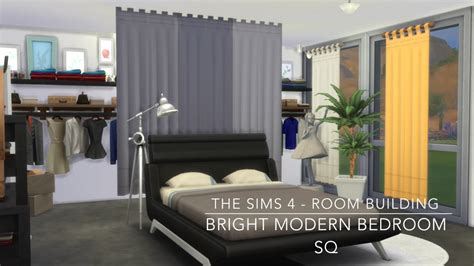 The Sims 4 Room Building Bright Modern Bedroom Sq Youtube