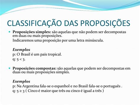 Proposições Simples E Compostas