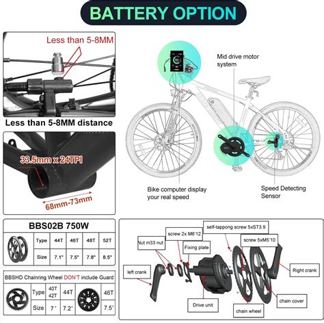 Buy Bafang Bbs02b 48v 750w Mid Drive Kit With Battery Optional 8fun