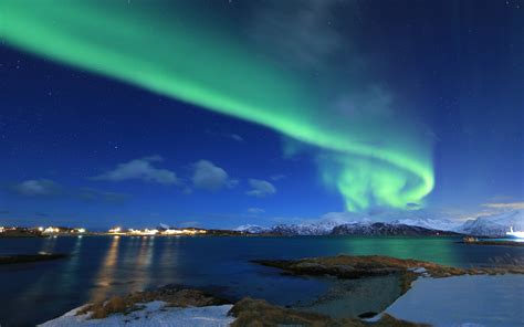 Norway Winter Lake Northern Lights 4k Ultra Hd 3840x2400 Download
