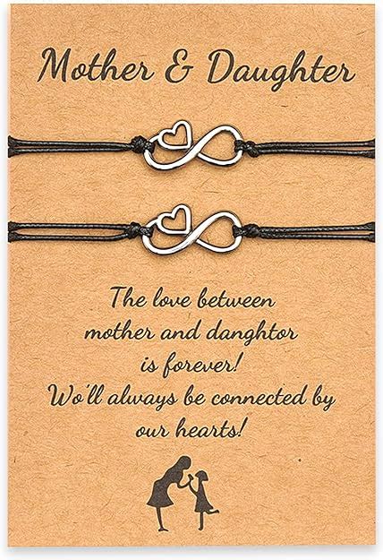 Mother Daughter Bracelets Infinity Heart Matching Wish Bracelett