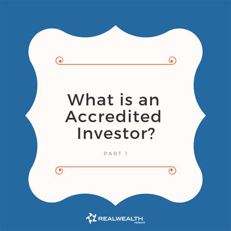 What Is An Accredited Investor Vs A Non Accredited Investor