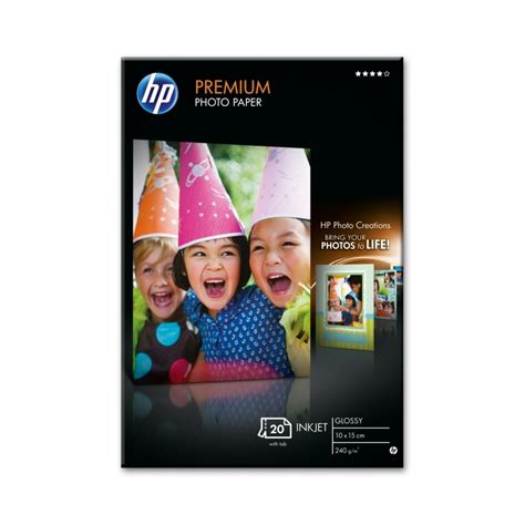 Hp Premium Glossy Photo Paper 20 Sht10 X 15 Cm Plus Tab Q1991hf