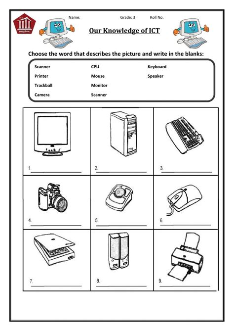 Parts Of The Computer Worksheets Unique Parts Puter English Esl 3