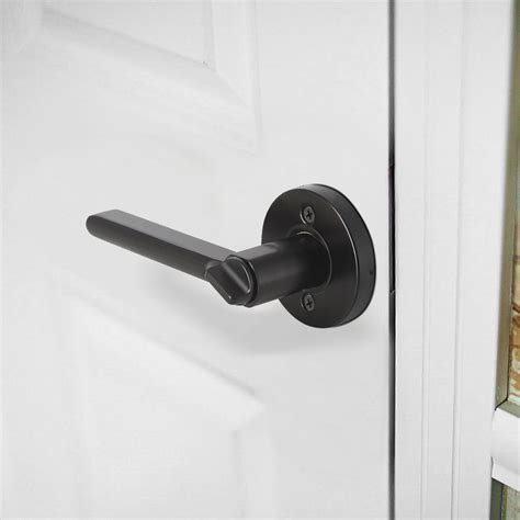 Heavy Duty Door Handles Black Finish Straight Lever Style Door Lever