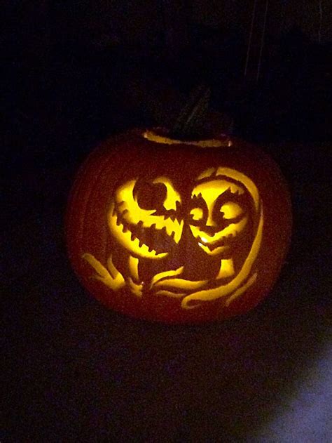 Jack And Sally Scary Pumpkin Carving Pumpkin Carving Halloween