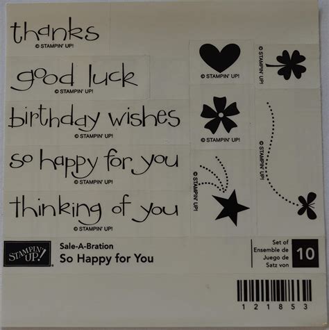 Amazon Com Stampin Up So Happy For You Set Of Decorative Rubber Stamps Retired Toys Games