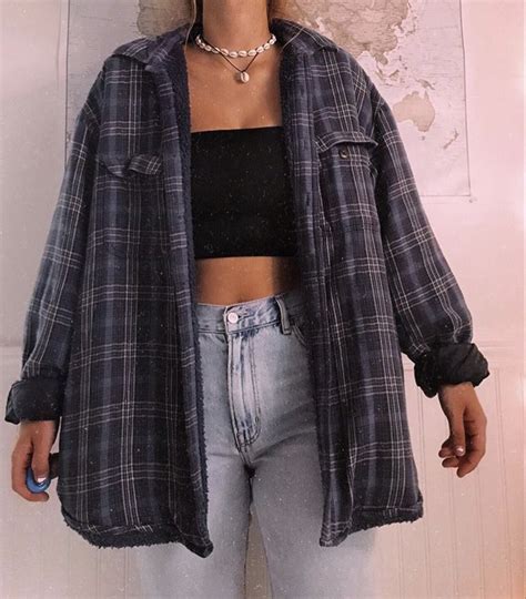 Thrifted Flannel Vsco Outfit Girl In 2019 Aesthetic Clothes Casual