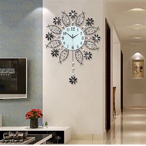 Swing Art Living Room Wall Clock Modern Design Quartz Silent Designer