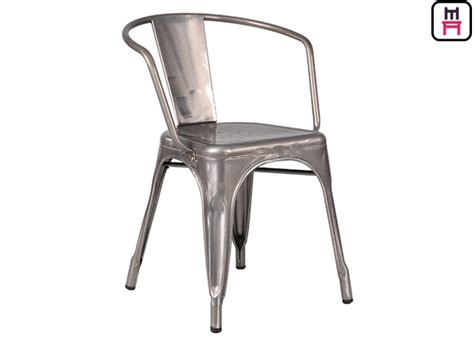 Steel garden chairs in a row. Steel Tolix Armchair Metal Pub Chairs , Replica Tolix ...