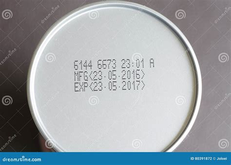 Expiry Date Printed On Product Can Stock Photo Image Of Expiration