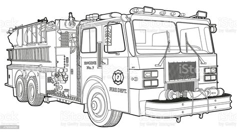 fire truckline stock illustration  image  istock