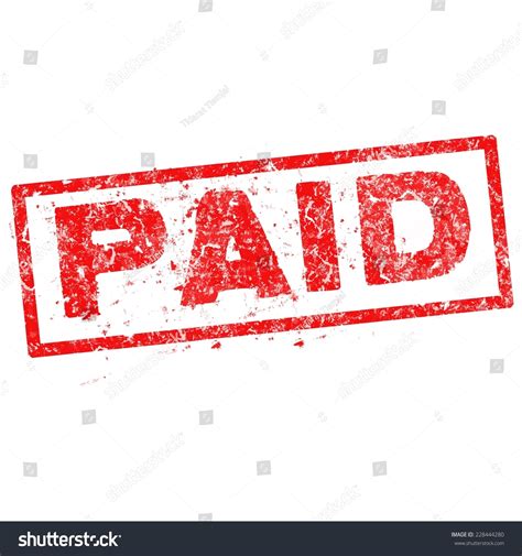 Illustration Grunge Rubber Ink Stamp Paid Stock Vector Royalty Free 228444280 Shutterstock